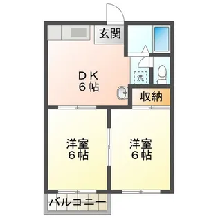 あさけハイツ【1階】の間取り