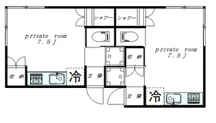 清月荘【2階】の間取り