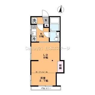 カブラハイツI【2階】の間取り