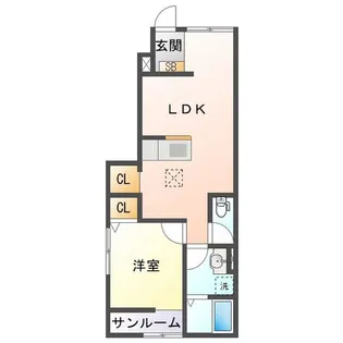ベレッツァ鈴鹿【1階】の間取り
