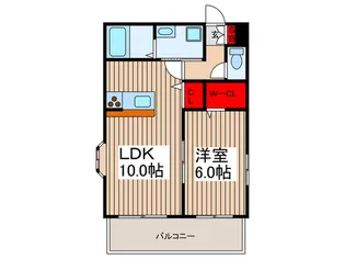 タウンコートさいどB【2階】の間取り