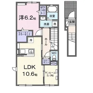 オーブ【2階】の間取り