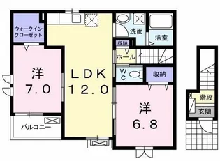 サンリットガーデン B【2階】の間取り