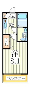 ベルメントつくしが丘【1階】の間取り