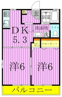 メゾンクレールB【2階】の間取り