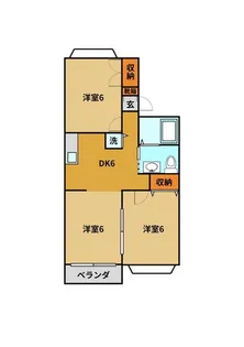 サニーサイド【1階】の間取り