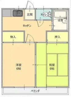 グリーン赤坂【1階】の間取り