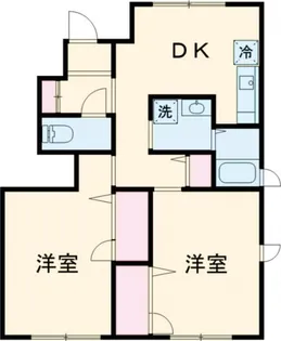 メルベーユF【1階】の間取り