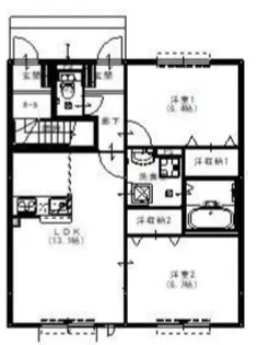 グランリーベ【1階】の間取り