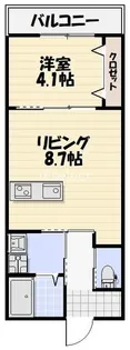 Lyk貝塚【3階】の間取り