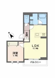 ベルフルール森合【3階】の間取り