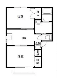 マロンハイツB棟【2階】の間取り