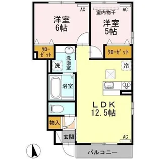 フォレスタ中央【1階】の間取り
