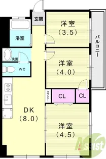 vent de mer西明石【3階】の間取り