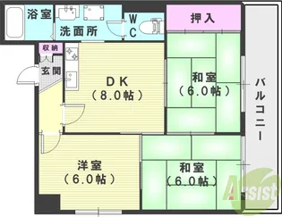 誠光ハイツ【5階】の間取り