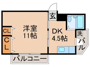 明和コーポ【4階】の間取り