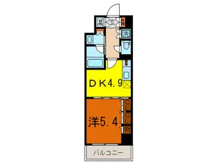 レジディア神戸磯上【3階】の間取り