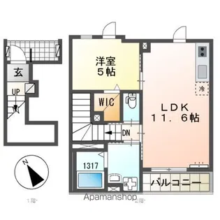 ドゥ・サーレ香椎II(Doe・Sale香椎II)【2階】の間取り