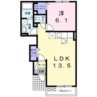 メゾン フローラA【1階】の間取り