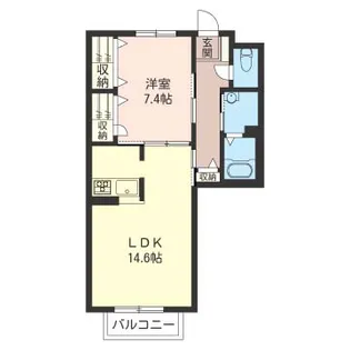 Calm Hill【3階】の間取り