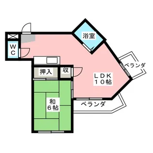 マンション扇菊【4階】の間取り
