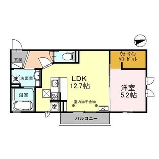 ウィステリア 藤ノ花【1階】の間取り