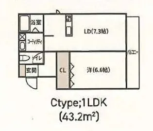 グランフォート東根【1階】の間取り