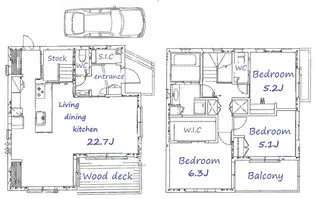 東京都国立市東2【一戸建】の間取り