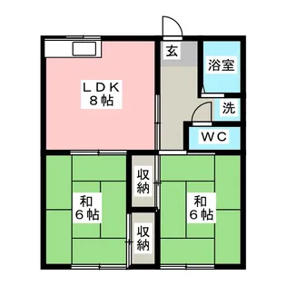 2DKの間取り画像