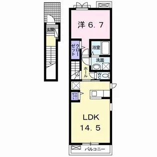 フェリーチェ春日【2階】の間取り