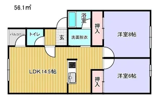 さくら館B【2階】の間取り
