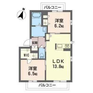 フルール八乙女【2階】の間取り