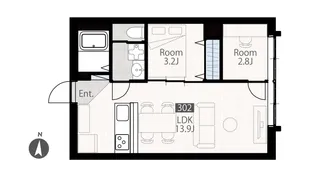 茗荷谷ハウス【3階】の間取り