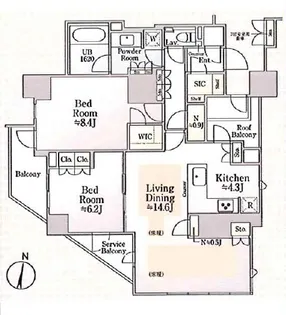 CAVANA+南青山【7階】の間取り
