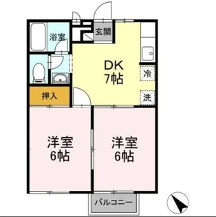 三重県四日市市富田浜元町【アパート】の間取り