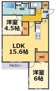 クラシスト甲子園一番町I【1階】の間取り