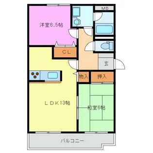 グランメール勝田 II【2階】の間取り
