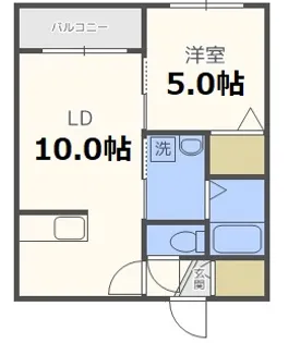 A BOND gran菊水【4階】の間取り