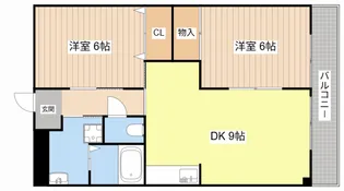 駅前コーポラス【4階】の間取り