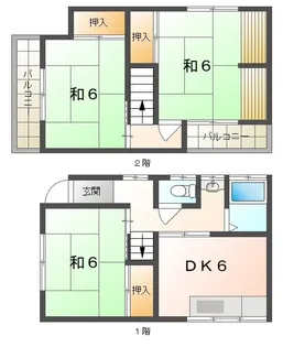 大阪府寝屋川市上神田1【一戸建】の間取り