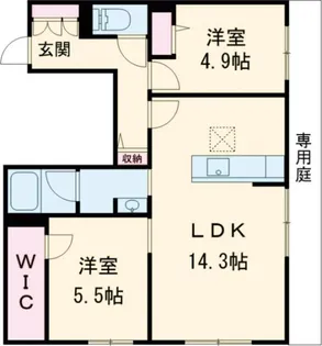シャーメゾン壺川【1階】の間取り