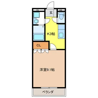 1Kの間取り画像