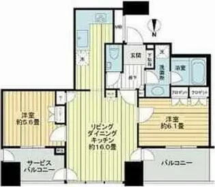 ザ・梅田タワー【11階】の間取り