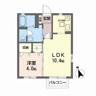 Alivio 五輪【1階】の間取り