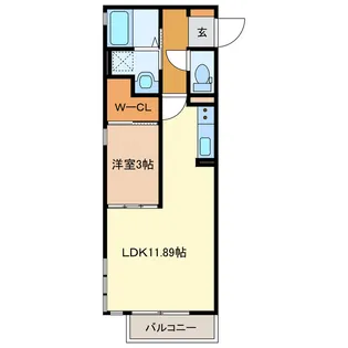 スタブリテラス鈴鹿【1階】の間取り