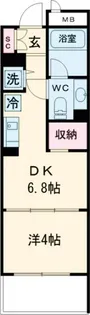 1DKの間取り画像
