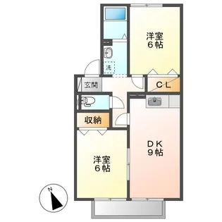 サンセール連島A【1階】の間取り