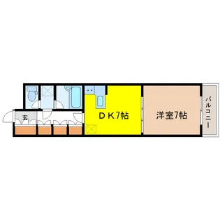 朝日プラザ五橋東【4階】の間取り