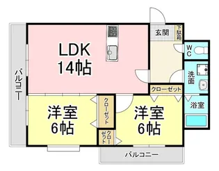 福岡県北九州市八幡西区竹末1【マンション】の間取り