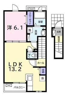 サンヴェール蔵波8【1階】の間取り